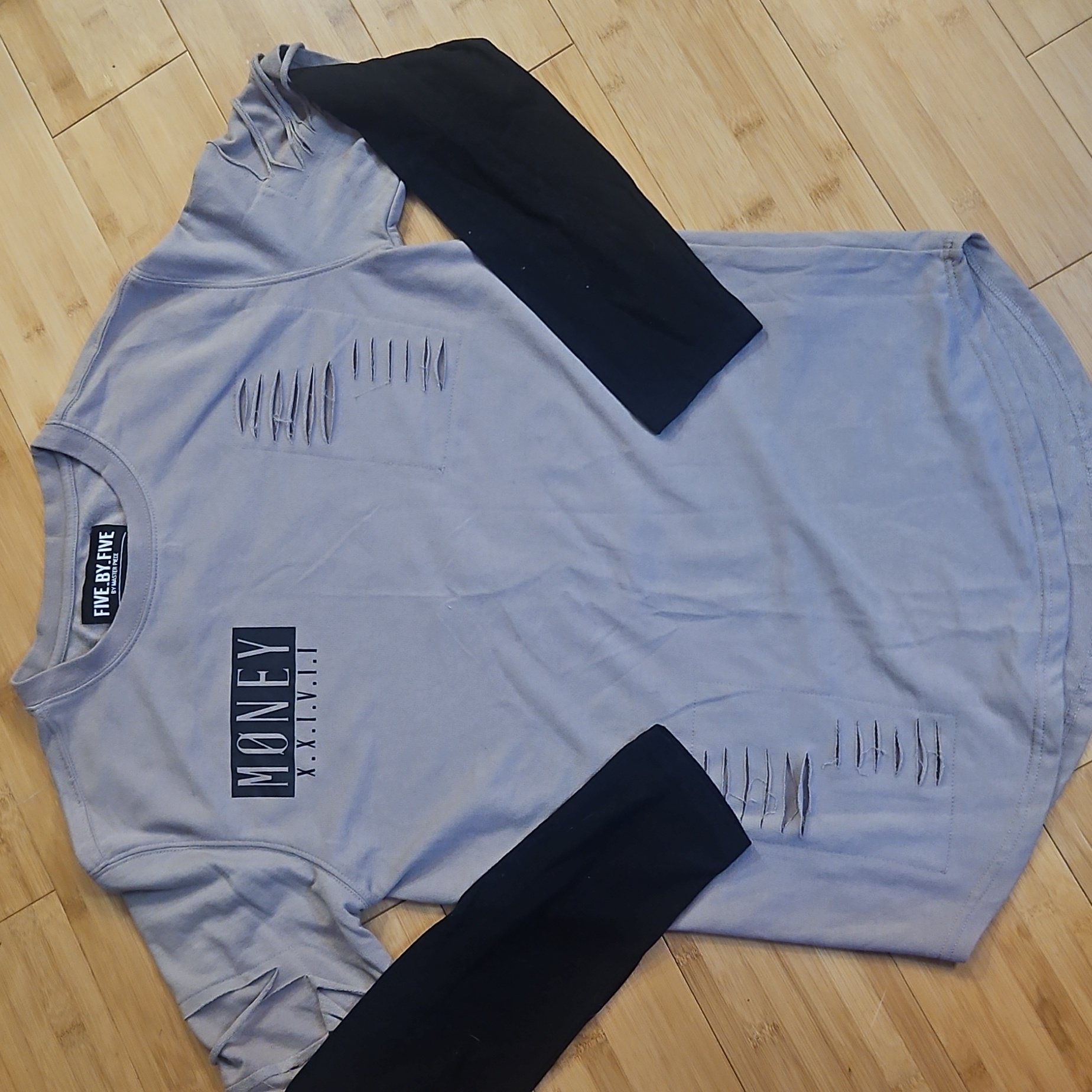 Five By Five Ripped Distressed Top Shirt